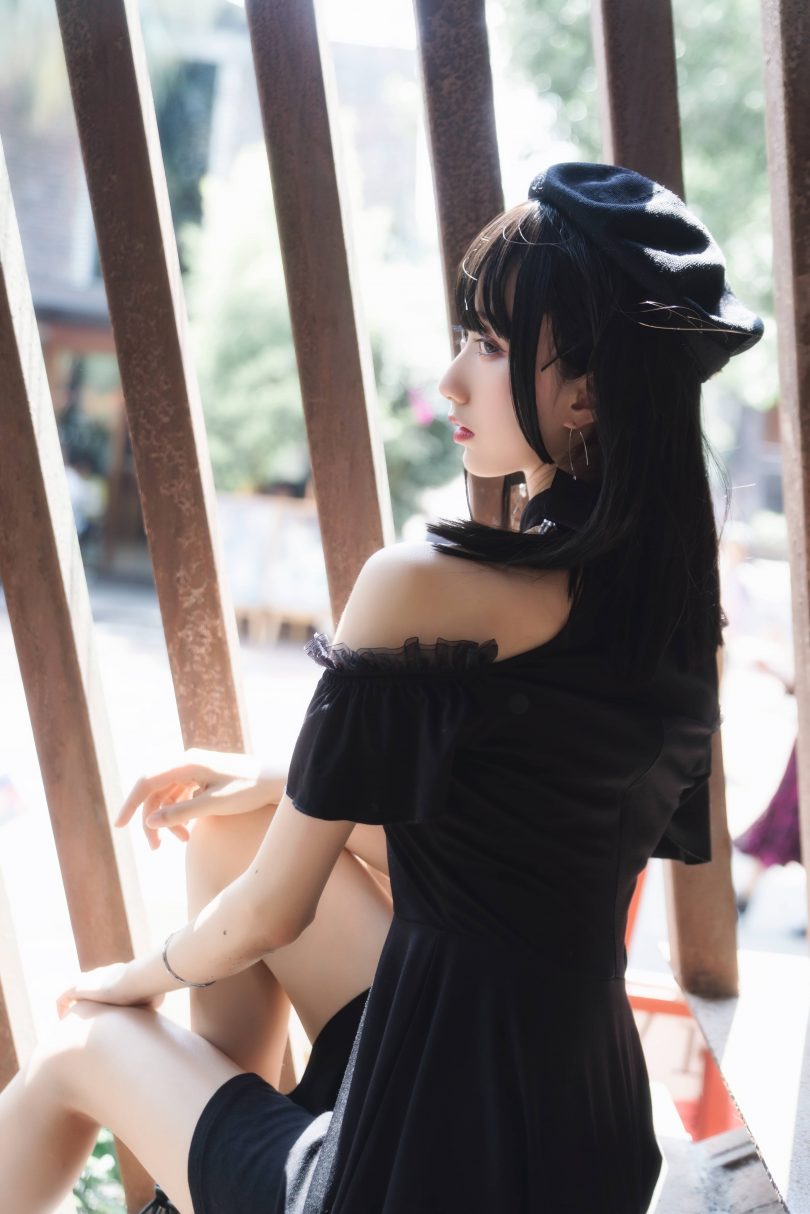 木棉棉OwO cosplay作品 | 木棉棉OwO_连体裙·黑色魅惑cos图包 [23P-441MB]插图5
