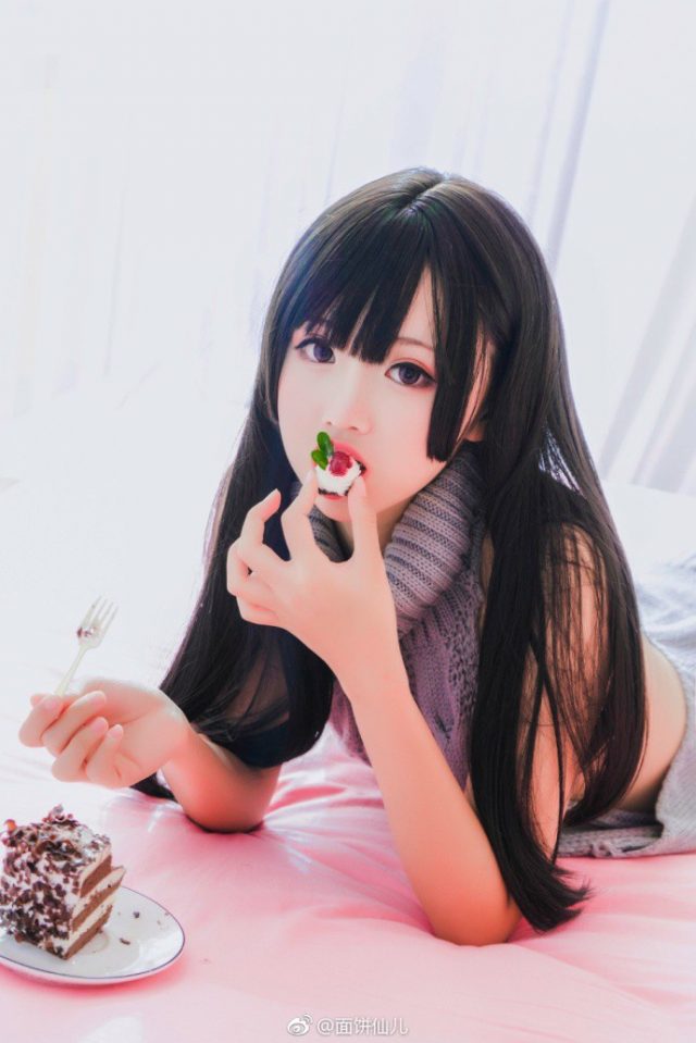 一组来自coser@面饼仙儿的“挑逗性”毛衣cosplay照片(coser面条)插图