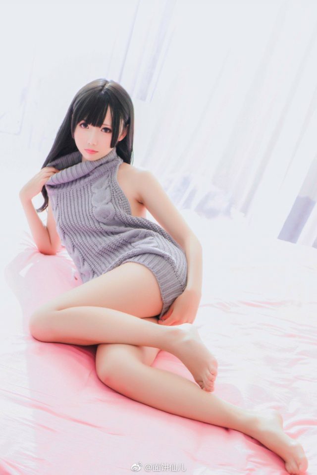 一组来自coser@面饼仙儿的“挑逗性”毛衣cosplay照片(coser面条)插图3
