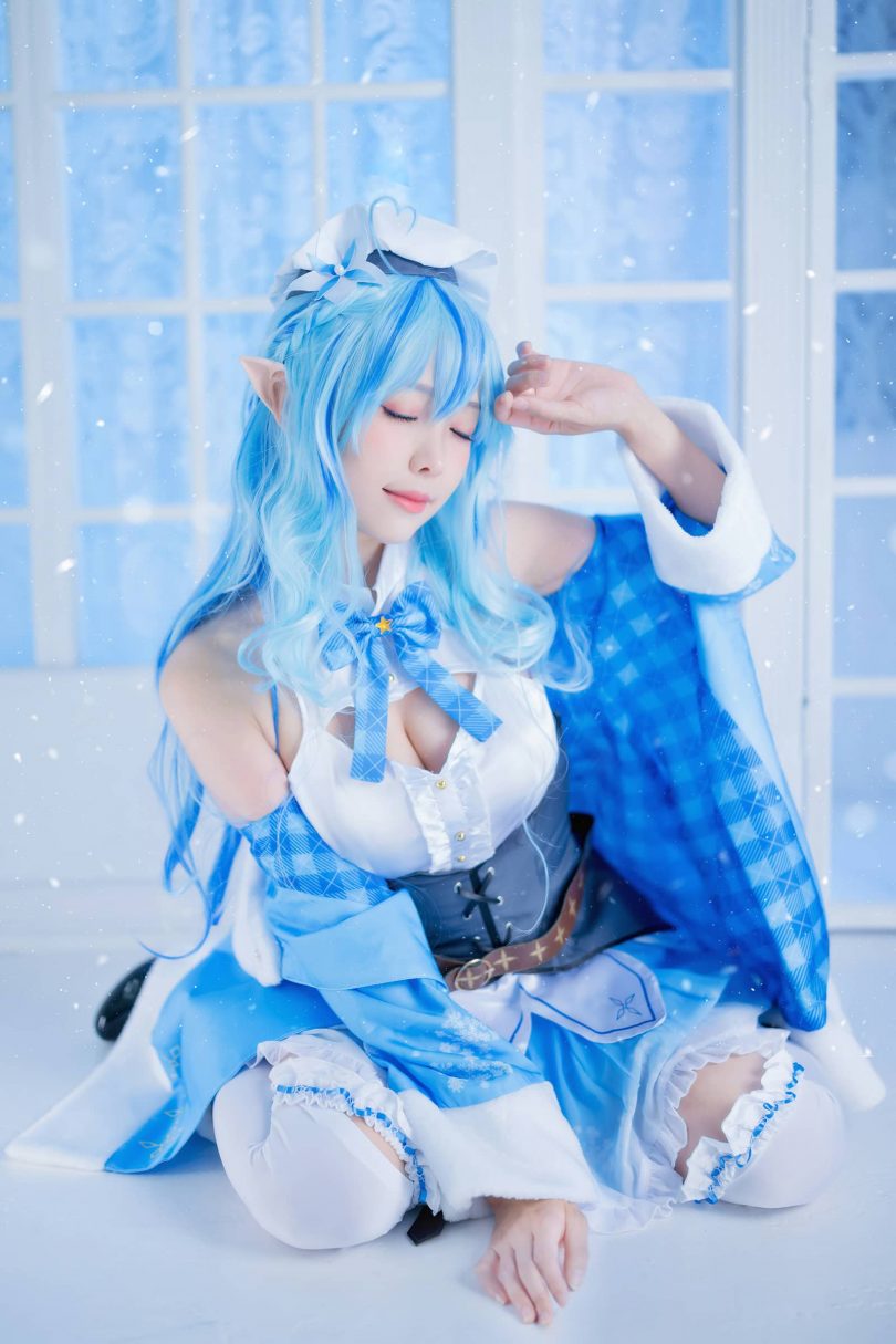 ElyEE子 cos雪花菈米 | ElyEE子_Yukihana Lamy·雪花菈米cos [18P-36MB]