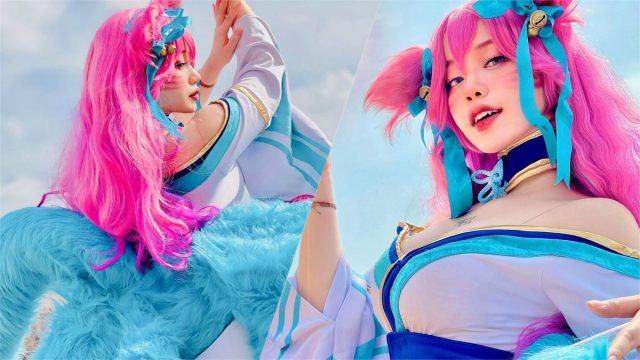 泰国coser@INLIL在《英雄联盟》中“灵魂莲华”版的阿狸cosplay(泰国cos大神)插图