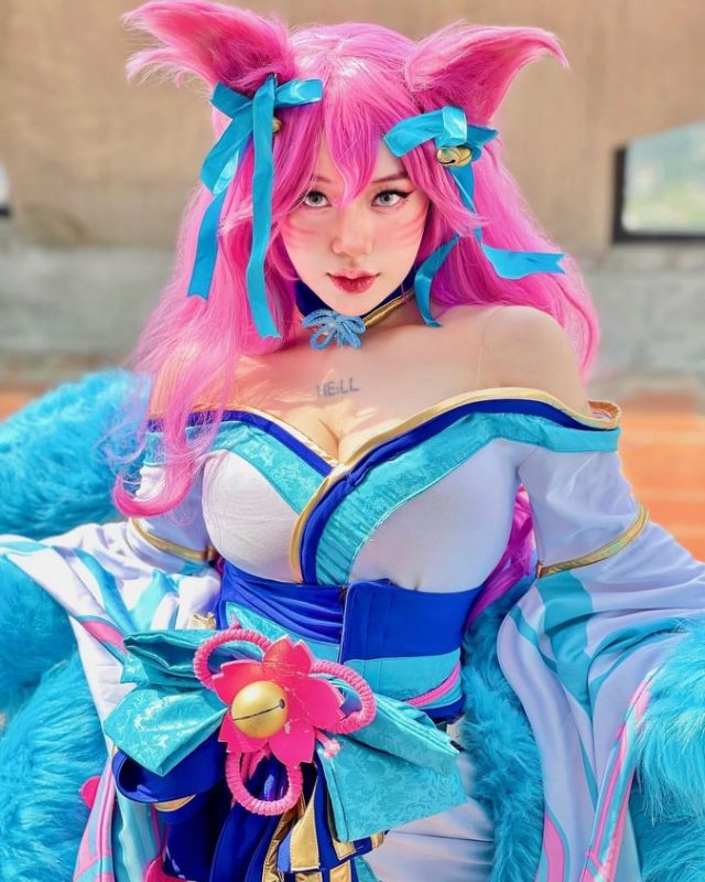 泰国coser@INLIL在《英雄联盟》中“灵魂莲华”版的阿狸cosplay(泰国cos大神)插图5