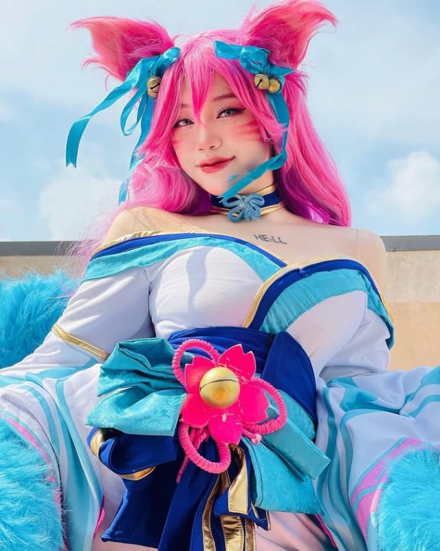 泰国coser@INLIL在《英雄联盟》中“灵魂莲华”版的阿狸cosplay(泰国cos大神)插图2