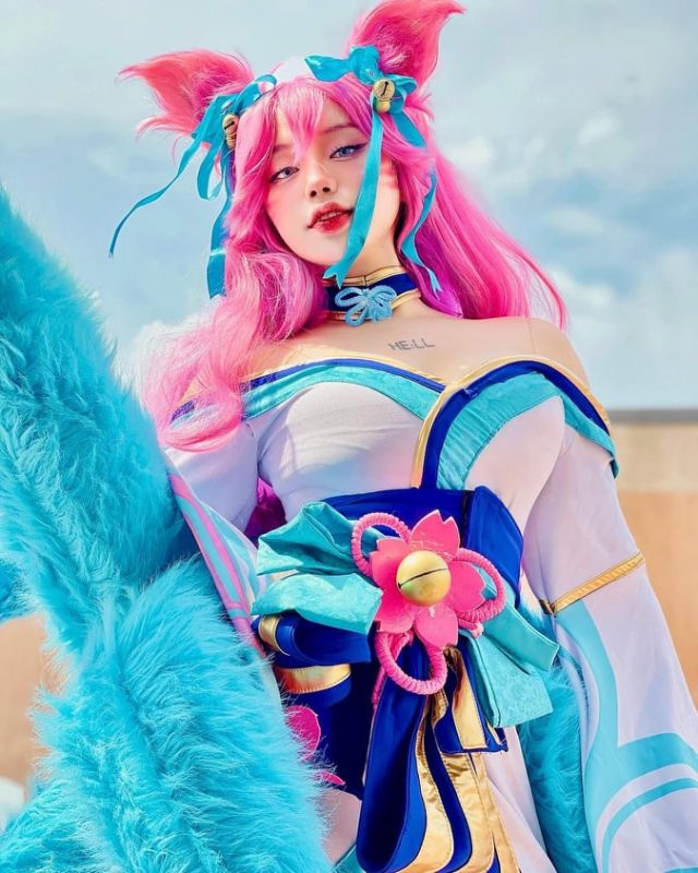 泰国coser@INLIL在《英雄联盟》中“灵魂莲华”版的阿狸cosplay(泰国cos大神)插图4