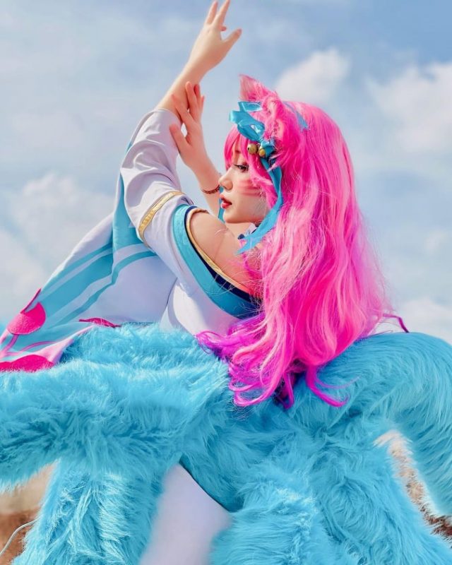 泰国coser@INLIL在《英雄联盟》中“灵魂莲华”版的阿狸cosplay(泰国cos大神)插图1