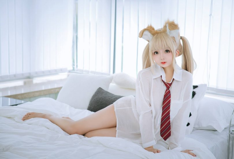 日奈娇_衬衫cos系列 | 椎名莜(日奈娇)_衬衫小狗cos图包 [159P-1.70GB](日奈是什么)插图