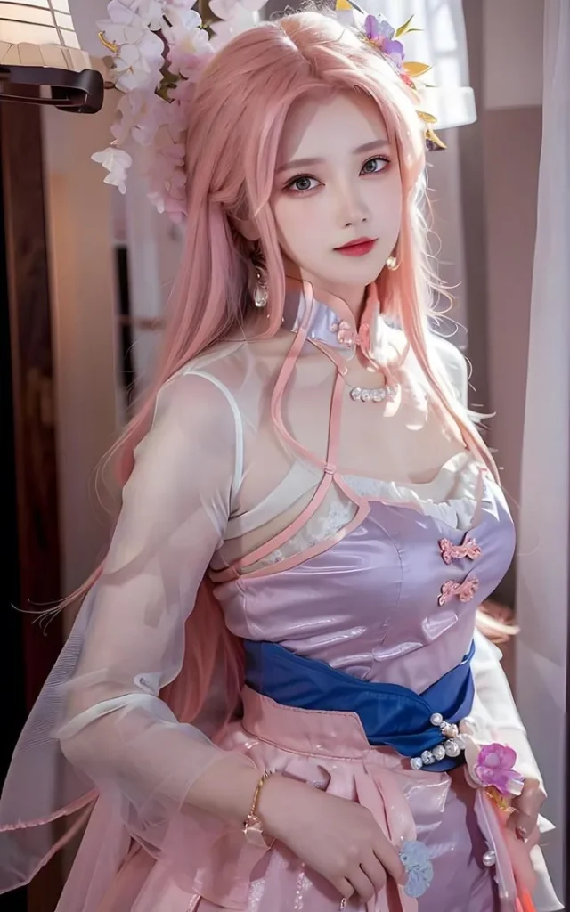看着《传说对决》中的貂蝉cosplay照片，分不清是真人还是“AI”绘画(《传说对决》)插图7