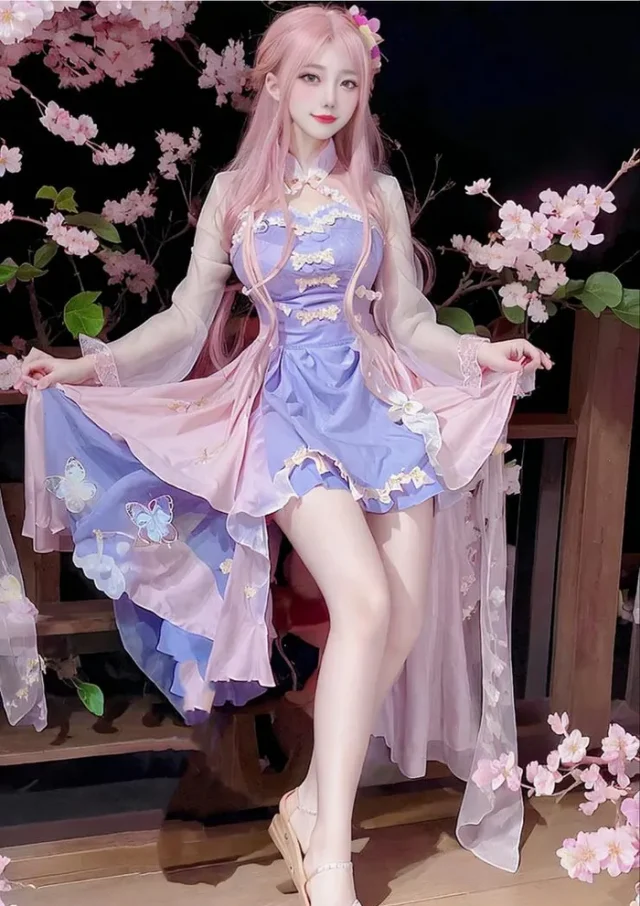 看着《传说对决》中的貂蝉cosplay照片，分不清是真人还是“AI”绘画(《传说对决》)插图2
