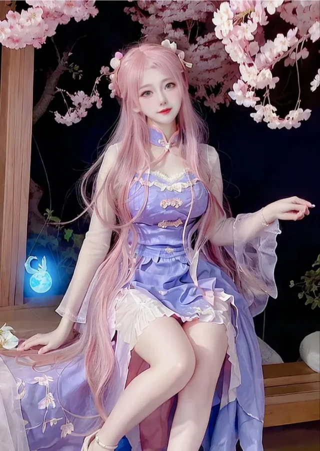 看着《传说对决》中的貂蝉cosplay照片，分不清是真人还是“AI”绘画(《传说对决》)插图4