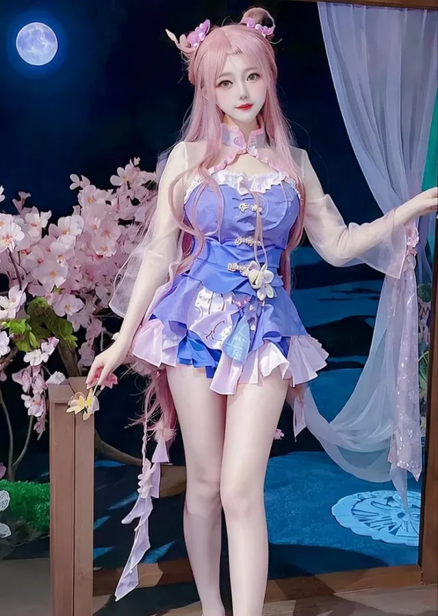 看着《传说对决》中的貂蝉cosplay照片，分不清是真人还是“AI”绘画(《传说对决》)插图3