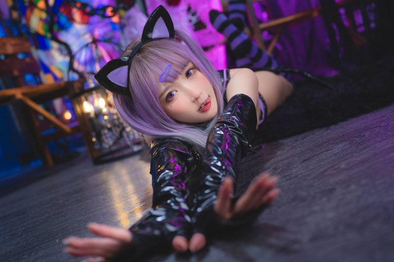 阿包也是兔娘cos黑猫猫 | 阿包也是兔娘_兽耳·黑猫猫cos作品 [44P-826MB](阿包也是兔娘COS凌华)插图