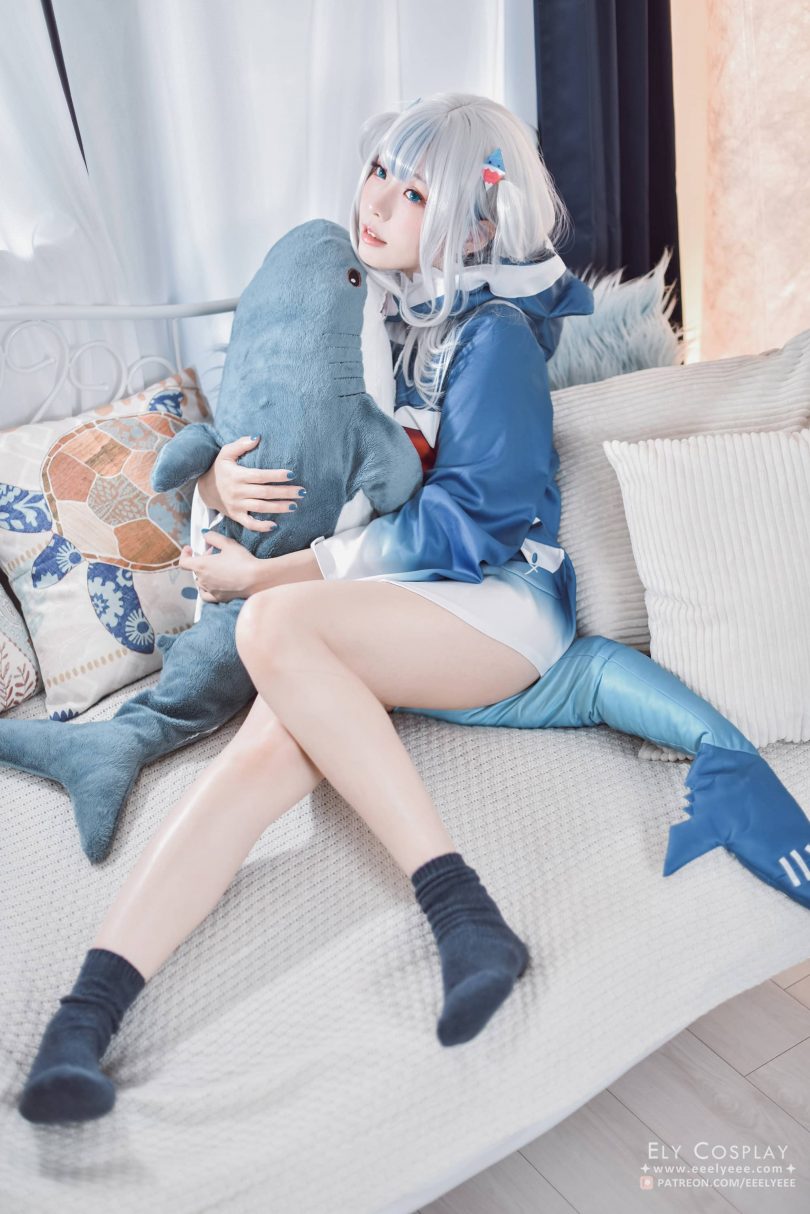 ElyEE子 cos鲨鱼少女 | ElyEE子_Gawr Gura噶呜·古拉cos作品 [24P-45MB]插图