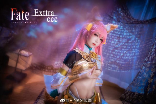 PINK夕阳西下cos《Fate/EXTRA》玉藻前，演绎梦幻“神话礼装”之美插图1