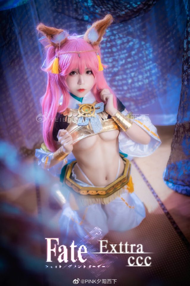 PINK夕阳西下cos《Fate/EXTRA》玉藻前，演绎梦幻“神话礼装”之美插图3
