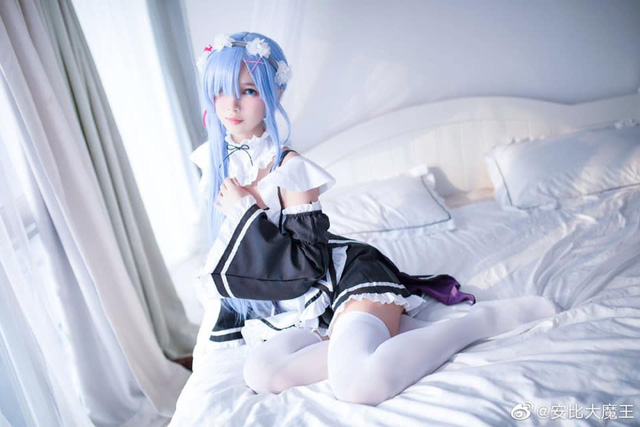 coser@安比大魔王化身《Re：从零开始的异世界生活》中的“女仆”蕾姆(安安大魔王)插图
