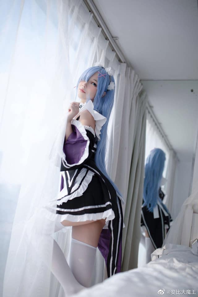 coser@安比大魔王化身《Re：从零开始的异世界生活》中的“女仆”蕾姆(安安大魔王)插图3