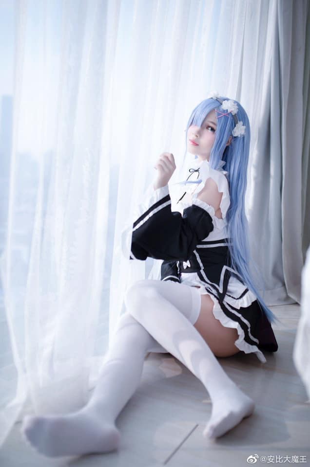 coser@安比大魔王化身《Re：从零开始的异世界生活》中的“女仆”蕾姆(安安大魔王)插图4