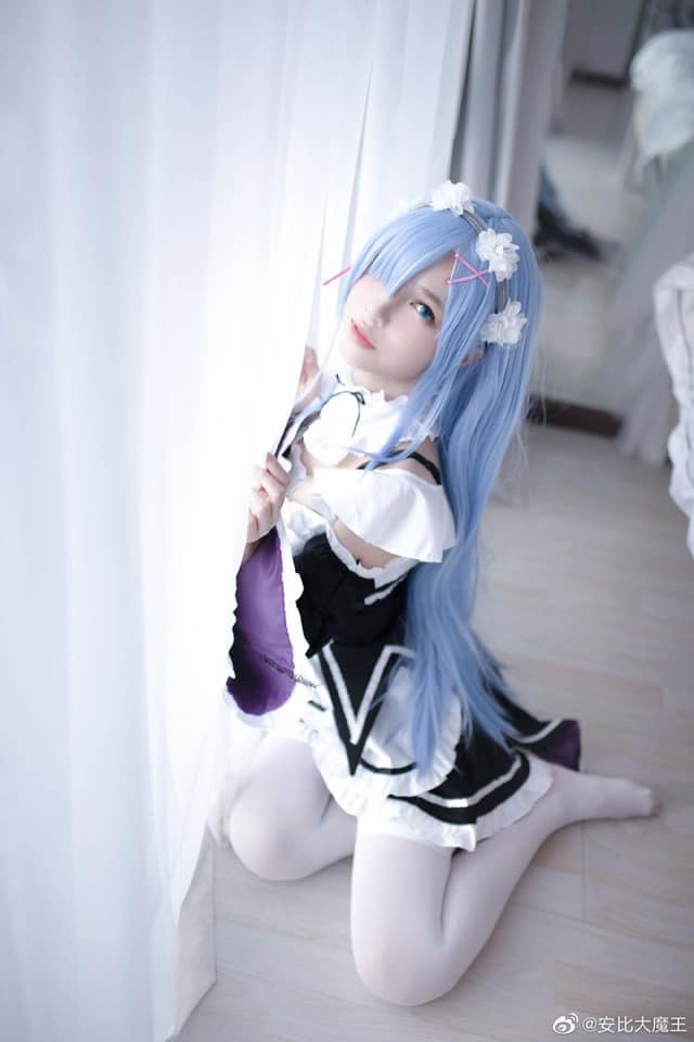 coser@安比大魔王化身《Re：从零开始的异世界生活》中的“女仆”蕾姆(安安大魔王)插图6