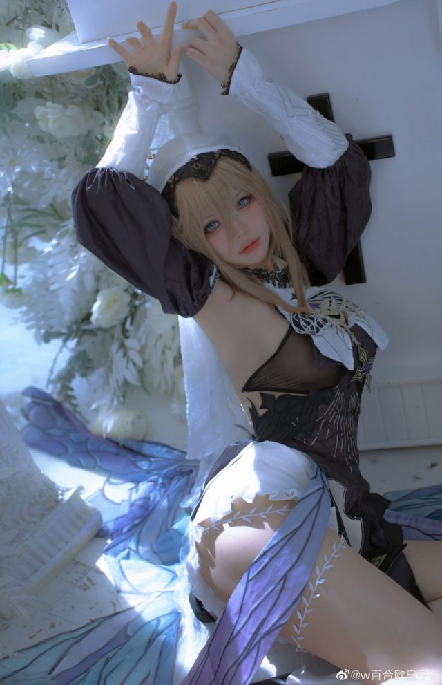 闪耀修女，探寻崩坏之美：w百合欧皇子w cos《崩坏3》阿波尼亚(闪耀攻略)插图3