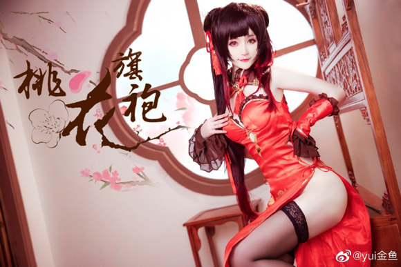 《约会大作战》的“旗袍版”时崎狂三cosplay，yui金鱼展现其优雅之美插图