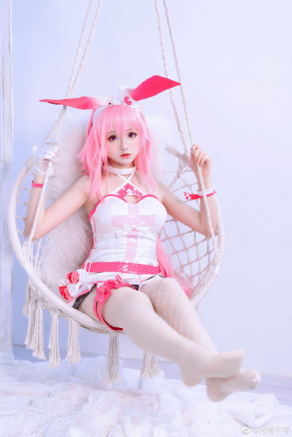 湾湾不弯的《崩坏3》八重樱护士同人cosplay，美丽可爱的治愈之花(湾湾my)插图4