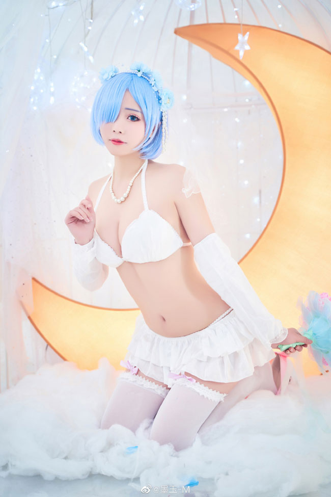墨玉-M cos“花嫁版”雷姆，演绎角色的性感与可爱(花嫁云墨)插图4