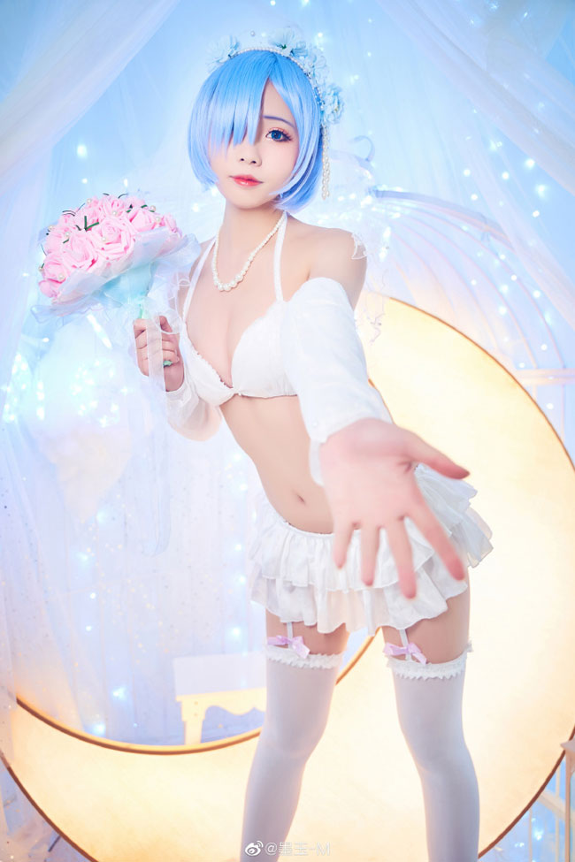 墨玉-M cos“花嫁版”雷姆，演绎角色的性感与可爱(花嫁云墨)插图5
