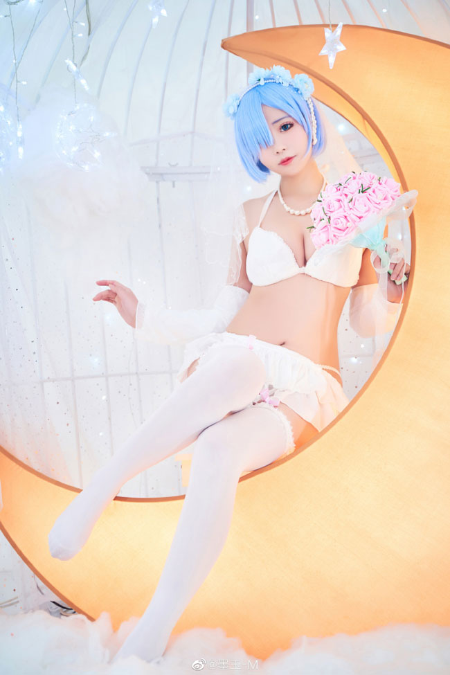 墨玉-M cos“花嫁版”雷姆，演绎角色的性感与可爱(花嫁云墨)插图3