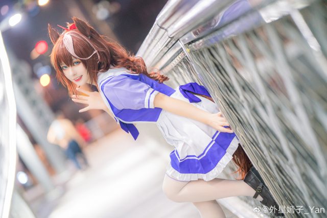外星嫣子_Yan cos《赛马娘 Pretty Derby》东海帝王，华丽演绎马娘舞姬(外星嫣子微博)插图1