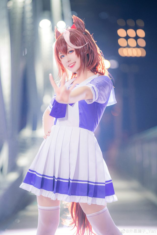 外星嫣子_Yan cos《赛马娘 Pretty Derby》东海帝王，华丽演绎马娘舞姬(外星嫣子微博)插图4