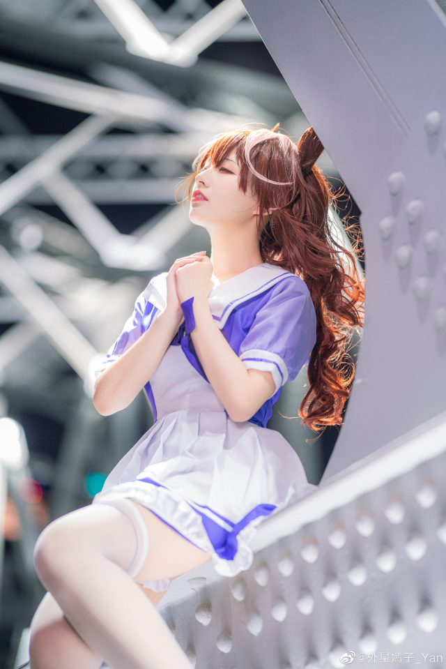 外星嫣子_Yan cos《赛马娘 Pretty Derby》东海帝王，华丽演绎马娘舞姬(外星嫣子微博)插图3