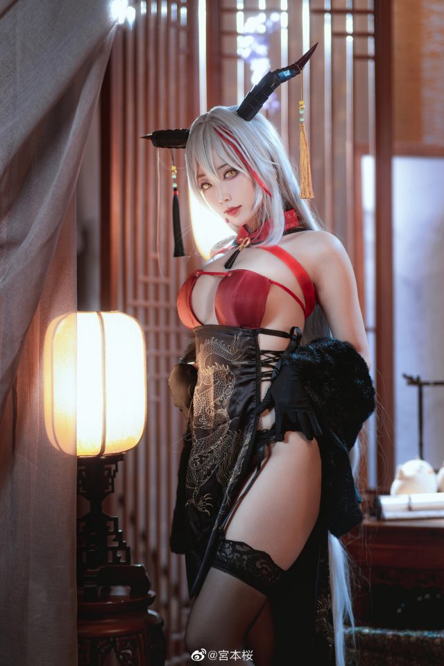 宮本桜cos《碧蓝航线》埃吉尔，性感与美丽的完美结合(宫本cp)插图5