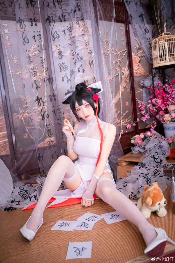 小幻仔cos《碧蓝航线》高雄獒，展现旗袍魅影的诱惑(小幻仔微博)插图4