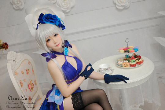 焖焖碳cosplay《碧蓝航线》光辉，“永不落幕的茶会”的完美还原插图