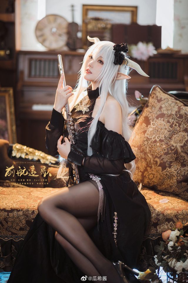「音律联觉·前航远歌」：瓜希酱cos《明日方舟》闪灵插图1