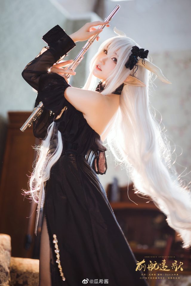 「音律联觉·前航远歌」：瓜希酱cos《明日方舟》闪灵插图4