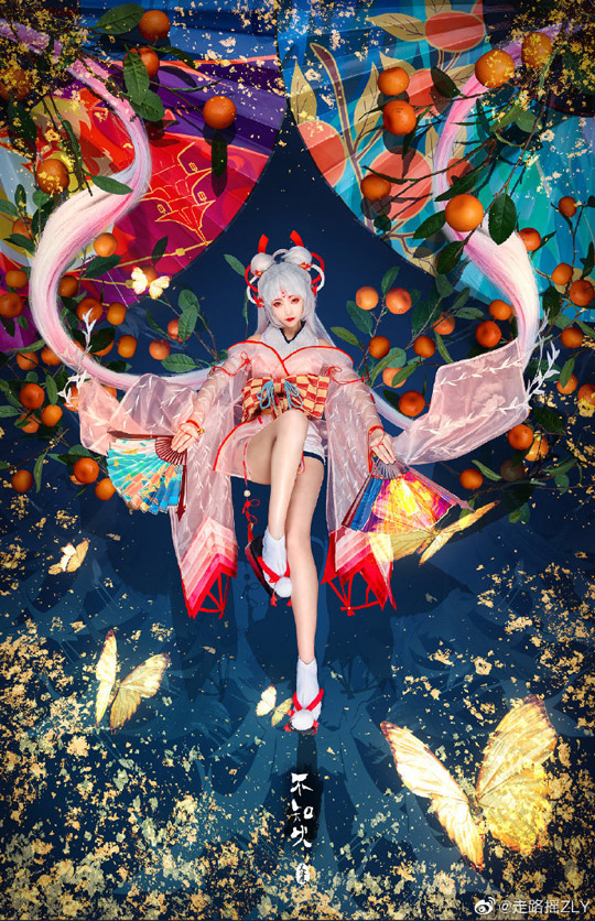 coser走路摇ZLY化身不知火，演绎阴阳师性感歌姬的妩媚风韵(走路摇头的网红)插图2