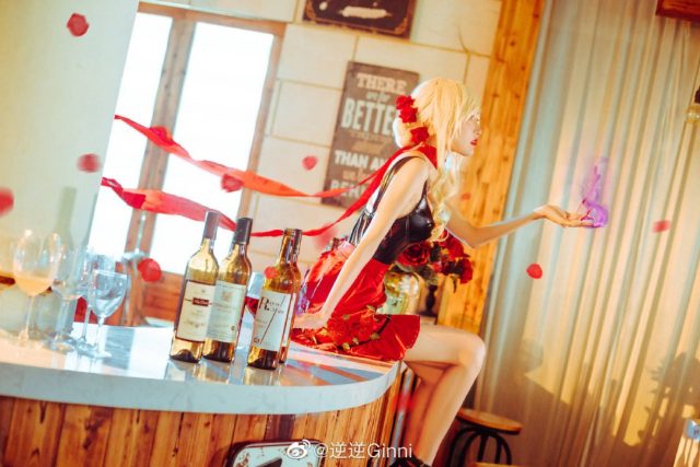 coser@逆逆Ginni化身《英雄联盟》中的魅惑刺客“探戈灵魂”伊芙琳(逆さ 逆さま)插图