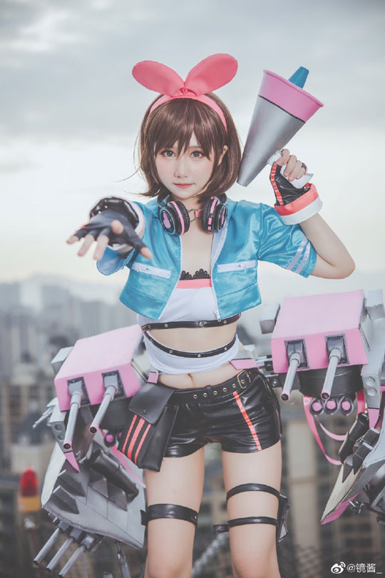 coser@镜酱化身《碧蓝航线》的“Kizuna Ai”绊爱，展现可爱萌萌的魅力(镜cos壁纸)插图2