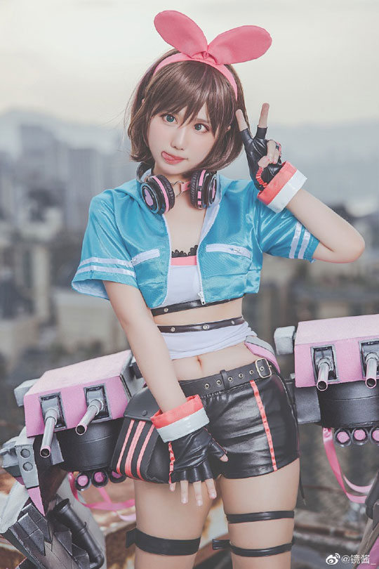 coser@镜酱化身《碧蓝航线》的“Kizuna Ai”绊爱，展现可爱萌萌的魅力(镜cos壁纸)插图3