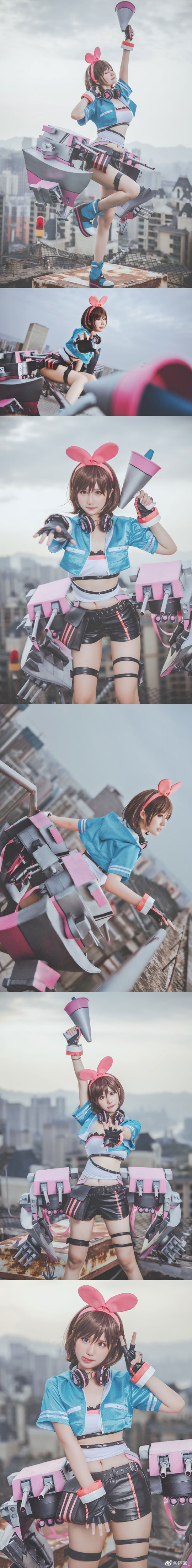 coser@镜酱化身《碧蓝航线》的“Kizuna Ai”绊爱，展现可爱萌萌的魅力(镜cos壁纸)插图4
