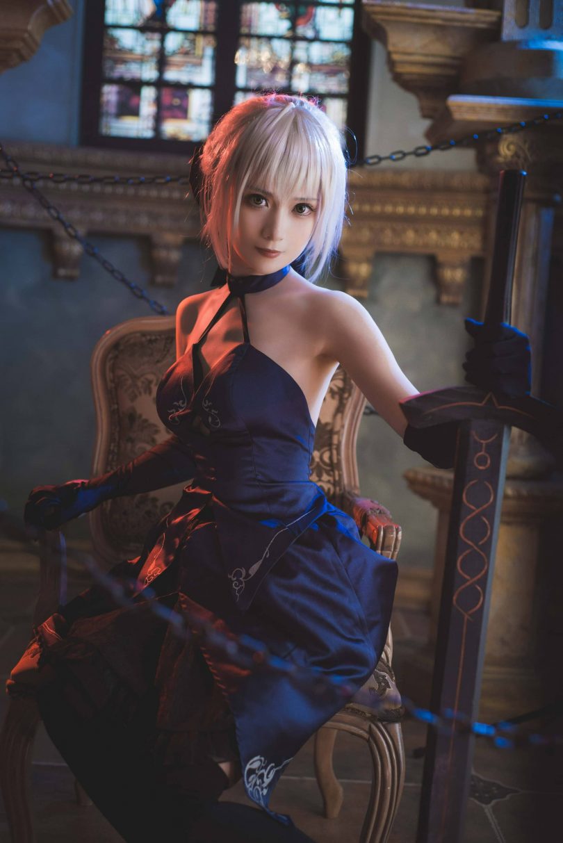 阳炎型小菠萝cos黑呆 | 阳炎型小菠萝_ FGO·黑呆破满cos作品 [17P-95MB]