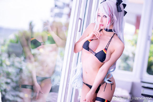 雨波_HaneAme cos“比基尼版”欧根亲王，展现其完美身材与温柔气质(雨波_HaneAme NO.001 贝尔法斯特)插图