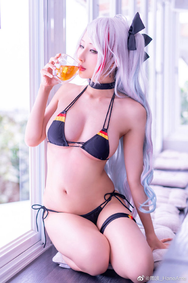 雨波_HaneAme cos“比基尼版”欧根亲王，展现其完美身材与温柔气质(雨波_HaneAme NO.001 贝尔法斯特)插图4