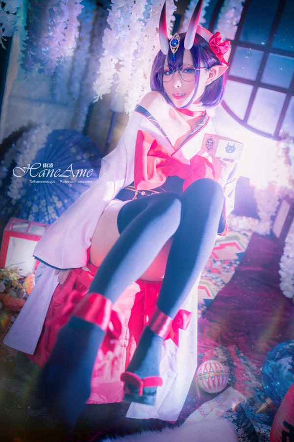 魅惑妖姬cosplay，雨波_HaneAme化身酒吞童子展现神秘妖异之美(魅惑妖姬二次元游戏)插图2