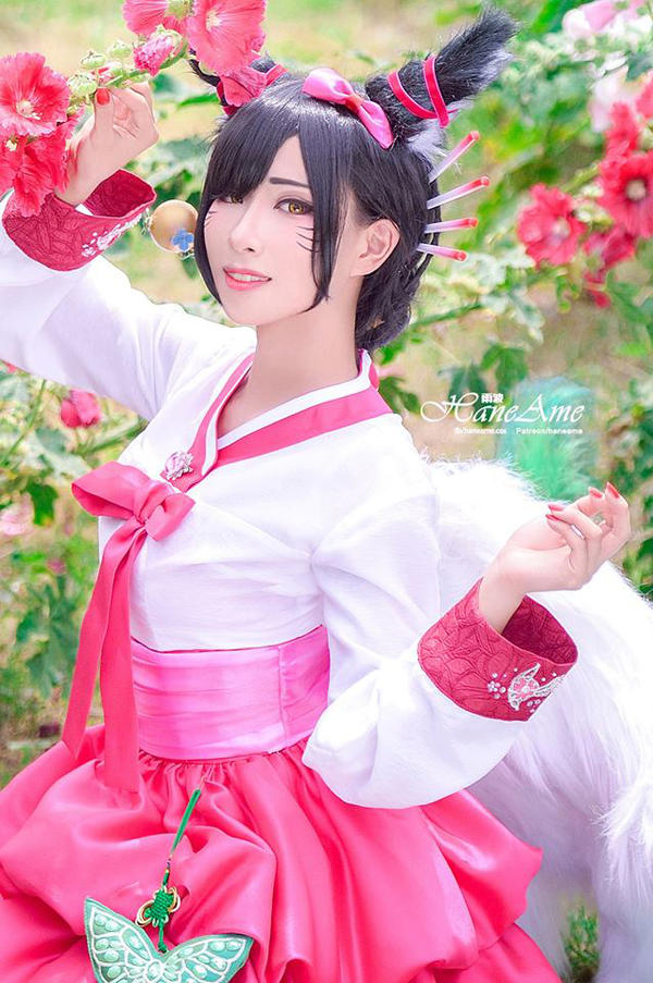 雨波_HaneAme cos《英雄联盟》阿狸，独特诠释九尾妖狐的魅力插图5