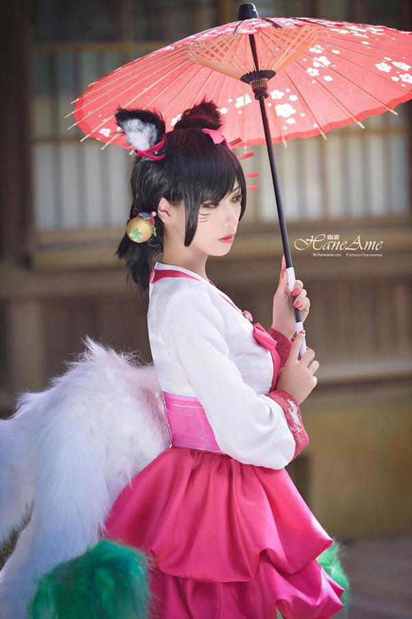 雨波_HaneAme cos《英雄联盟》阿狸，独特诠释九尾妖狐的魅力插图3