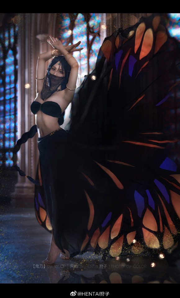 HENTAI狩子cosplay《鬼刀》风铃公主，舞动御姐的诱人魅力(狩子senior)插图3