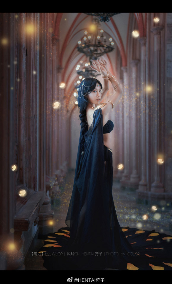 HENTAI狩子cosplay《鬼刀》风铃公主，舞动御姐的诱人魅力(狩子senior)插图2