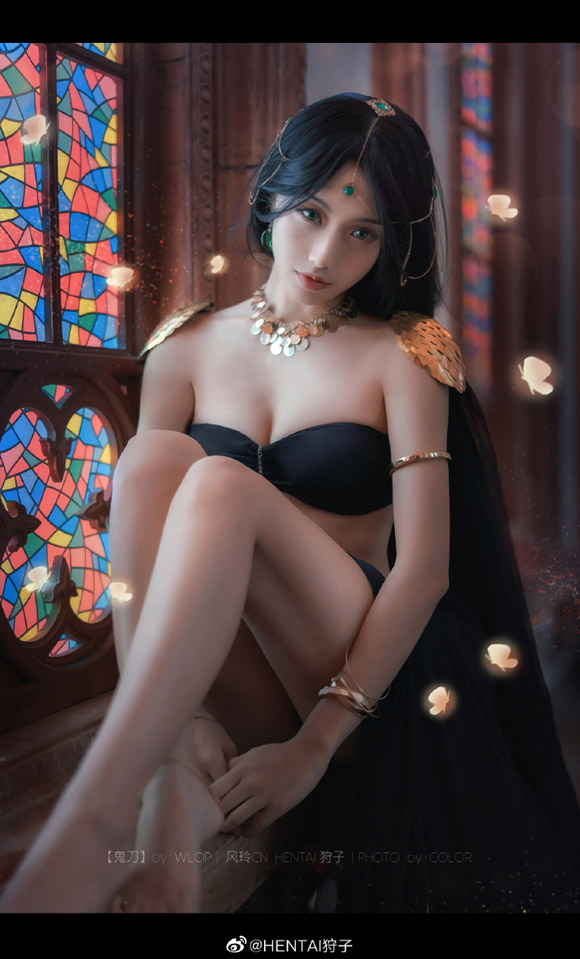 HENTAI狩子cosplay《鬼刀》风铃公主，舞动御姐的诱人魅力(狩子senior)插图5